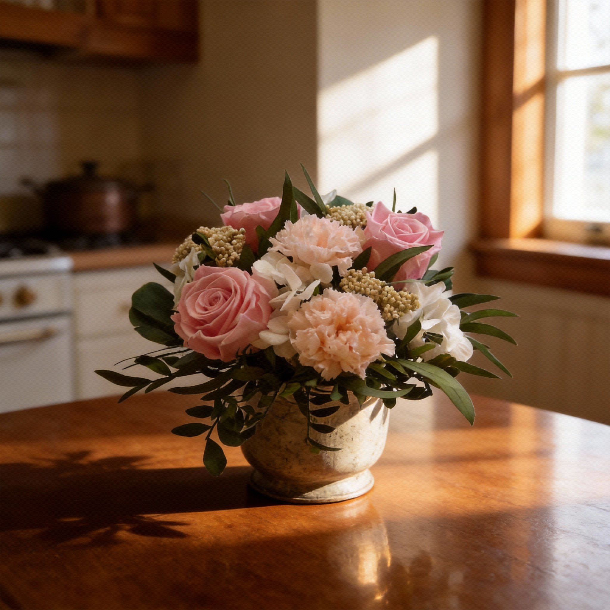 Hattarapilvi - asetelma nukkuvista kukista